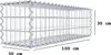Gabbione 100 cm x 30 cm x 30 cm x 30 cm (L x H x P), maglia Anteprima dell’immagine prodotto 2