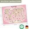 Tischset | Platzset abwaschbar für Kinder – Weltkarte in Produktbild-Vorschau 2