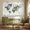MuchoWow® Poster Weltkarte - Blumen - Gelb 180x120 cm - Produktbild-Vorschau 3