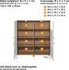 trendteam Wohnen Highboard Touch Artisan Eiche Melamin/Weiß Produktbild-Vorschau 2
