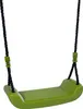 A green swing seat with black ropes, isolated on a white background. Produktbild-Vorschau