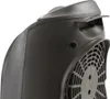 A close-up view of the side of a black heater. Podgląd zdjęcia produktu