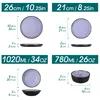 10,25 Zoll Essteller, 8 Zoll Dessertteller, 1020ML Suppenteller, 780ML Schale Voir les images du produit