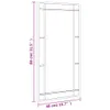 vidaXL Lustro ścienne czarne 40x80 cm prostokątne żelazne Podgląd zdjęcia produktu 8