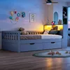 Letto a castello 90x200 cm con cassetti, divano letto in Anteprima dell’immagine prodotto 3