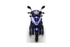 A front view of a blue electric scooter against a white background. Produktbild-Vorschau