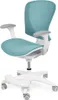 A teal and white ergonomic office chair for children. Náhled obrázku produktu