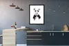 MuchoWow® Gerahmtes Poster Panda - Geweih - Halstuch - Herz Produktbild-Vorschau 5