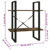 VidaXL 821308, Brązowy, Dąb, Metal, Drewno, 600 mm, 300 mm, Podgląd zdjęcia produktu 7