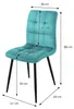 ML-Design 4er Set Esszimmerstuhl mit Rückenlehne, Petrol, Produktbild-Vorschau 7