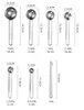 2 x 6  teiliges Messlöffel Set Edelstahl | Dosierlöffel mit Produktbild-Vorschau 2
