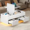 Merax salontafel met hoogglansafwerking en LED-verlichting, Productafbeelding-voorbeeld 4