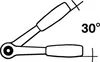 An illustration showing two positions of a wrench, indicating a 30-degree angle of movement. Anteprima dell’immagine prodotto