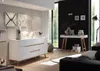 Sekretär Schreibtisch Schrank weiß matt MDF Asteiche Produktbild-Vorschau 9