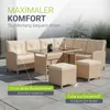 Juskys Polyrattan Lounge Manacor - Sofa, Tisch, Hocker & Produktbild-Vorschau 5