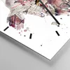 Wanduhr - Quadrat - Glasuhr - Vogel Abstraktion - 30x30cm - Produktbild-Vorschau 5