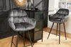 riess-ambiente Drehbarer Barhocker PAPILLON grau Samt 180° Produktbild-Vorschau 2
