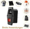 Kaltgeräte Einbau-Buchse C14, 250V10A mit Rotem Schalter Produktbild-Vorschau 6