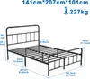 LARS360 Metalen bed 140x200 cm - Modern platformbed van Productafbeelding-voorbeeld 2