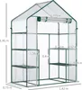 Outsunny Foliengewächshaus begehbares Gartenhaus mit 6 Produktbild-Vorschau 3