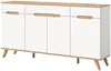Sideboard "Hygge" weiß und Eiche Kommode skandinavisch 185 Produktbild-Vorschau 8
