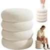 Strickhocker Stoff Hocker Rund Schminktisch Fußhocker Produktbild-Vorschau 1