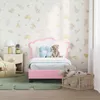vidaXL Kinderbettgestell mit Kopfteil Rosa 70 x 140 cm PU Produktbild-Vorschau 3