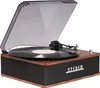 A retro-style record player with a vinyl record on the turntable. Produktbild-Vorschau