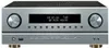 A silver AV receiver with a black display screen and control knobs. Produktbild-Vorschau