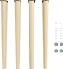 4x sossai Holzfüße rund - gerade Ausführung 71cm Buche Produktbild-Vorschau 1