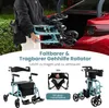 COSTWAY 2in1 Fauteuil roulant & déambulateur pliable & Voir les images du produit 9
