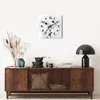 Wanduhr - Quadrat - Glasuhr - Verwelkt Blumen Monochrom - Produktbild-Vorschau 7