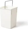 A white rectangular bucket with a gray metal handle is shown against a white background. Podgląd zdjęcia produktu