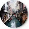 Wanduhr - Rund - Glasuhr - Boot Brücke Tourismus Venedig - Produktbild-Vorschau 1