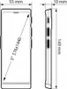 Diagrams showing the dimensions of a smartphone. Podgląd zdjęcia produktu