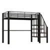 Flieks Hochbett 90x200cm mit Treppe, Etagenbett Kinderbett Produktbild-Vorschau 7