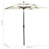 vidaXL Parasol avec mât en aluminium 3 couches couleur Voir les images du produit 5