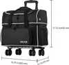VEVOR Bowlingballtasche für 2 Bälle mit vier Rollen & Produktbild-Vorschau 9