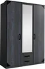 Kleiderschrank Bochum Drehtürenschrank 135x58x199cm Graphit Produktbild-Vorschau 1