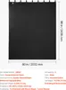 A black sound blanket with dimensions and specifications displayed. Voir les images du produit