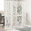 A white room divider is shown in a room, with a desk and chair in the background. Voir les images du produit