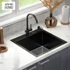 ANW HOME Kuchyňský dřez 50 x 50 cm, černý grafit, PVD, Náhled obrázku produktu 8