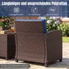 COSTWAY Gartenmöbel Set Polyrattan, 3-tlg. Balkonmöbel Set Produktbild-Vorschau 4