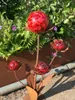 Edelrost Glasblume Ferrum, rote Kugeln Produktbild-Vorschau 1