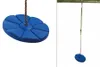A blue plastic swing seat is shown from two angles against a white background. Produktbild-Vorschau