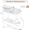 Diagram showing product dimensions and specifications for a side table. Produktbild-Vorschau