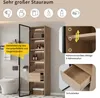 A bathroom cabinet with LED lighting, a toilet, and a sink in the background. Anteprima dell’immagine prodotto
