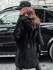 Cappotto lungo da donna con cappuccio MELBY nero S Anteprima dell’immagine prodotto 5