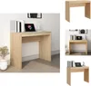 Collage of a simple wooden desk in different settings and angles. Podgląd zdjęcia produktu
