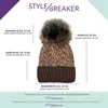 styleBREAKER Damen bunte Strick Bommelmütze mit Fleece Produktbild-Vorschau 6